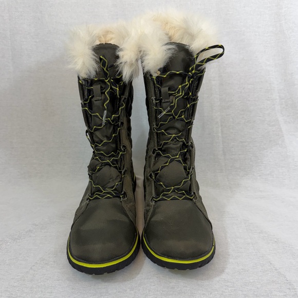 Sorel Shoes - Sorel Cozy Cate Peat Moss Quilted Winter Lace-Up Boots